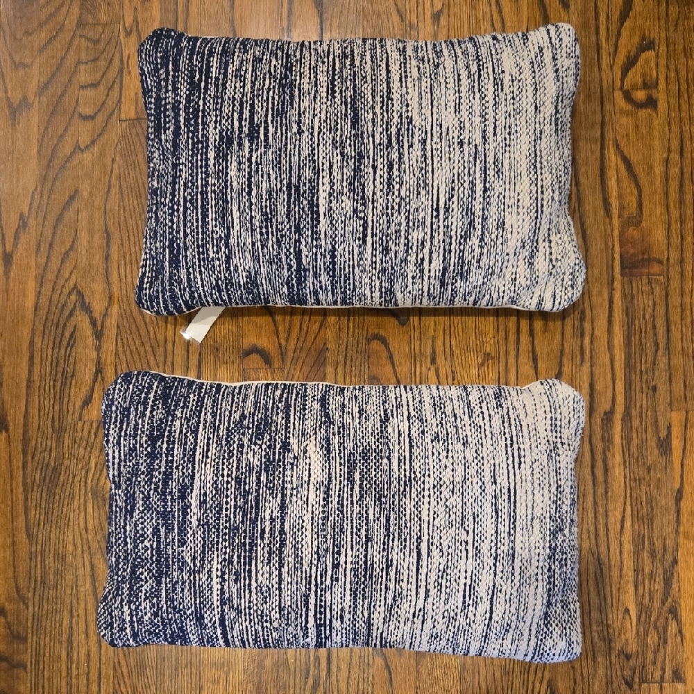 NWT West Elm Midnight Ombre Textured Throw Pillows